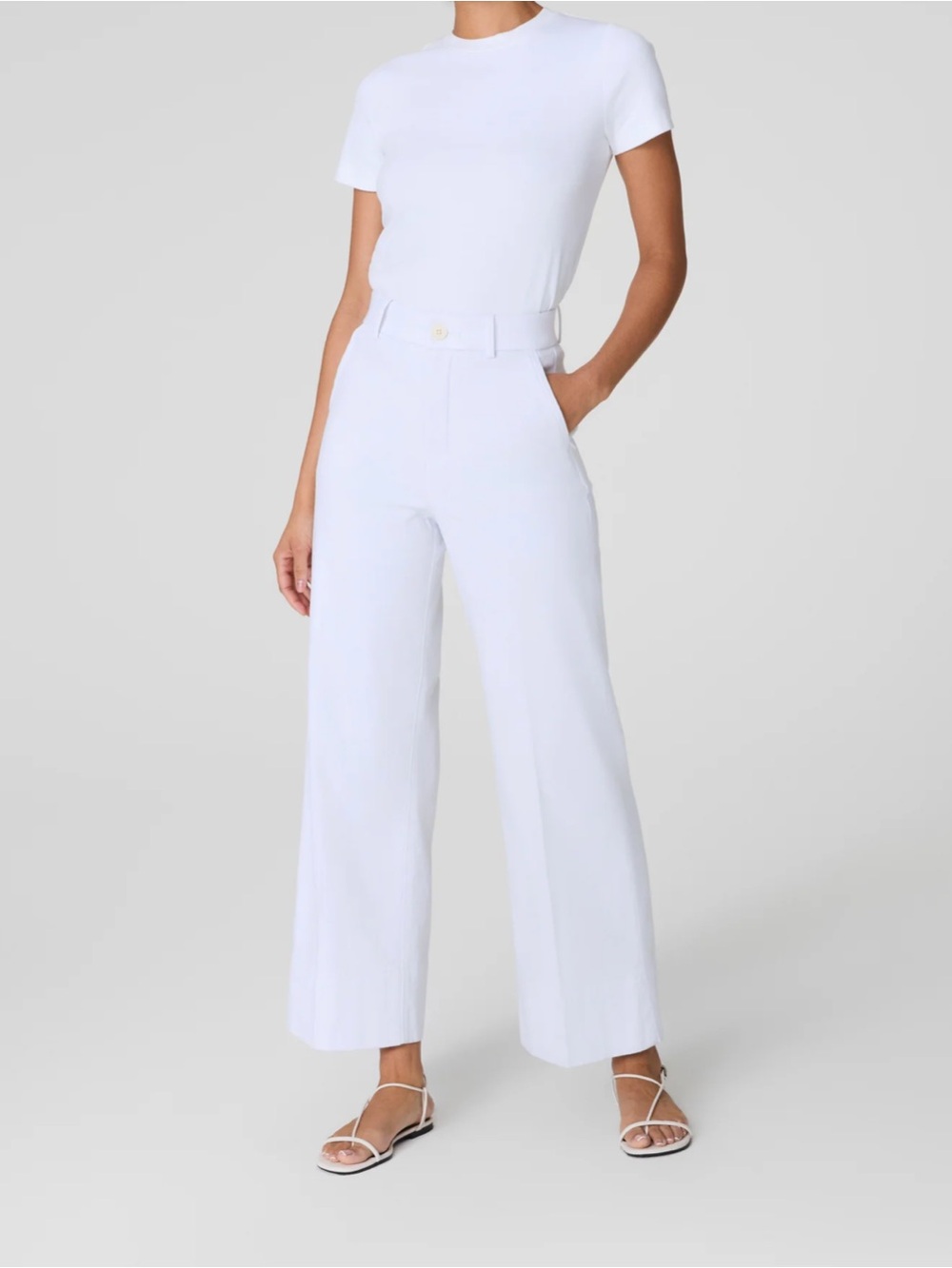 SPANX White Stretch Twill Pants - Classic White sz Medium NWT